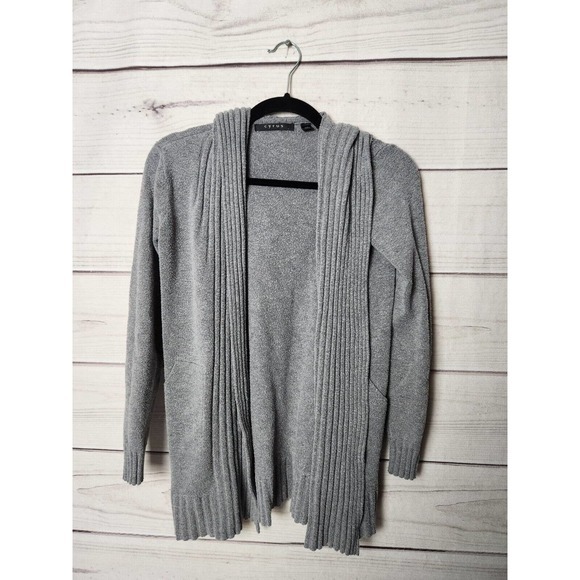 Cyrus Women's Grey Open Front Long Sleeve Cardigan Sweater Size XS - Picture 1 of 6
